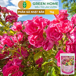 Phân Gà Greenhome, Bao 1kg, Nhập Khẩu Nhật, Viên Nén, Hữu Cơ Bón Rau, Quả