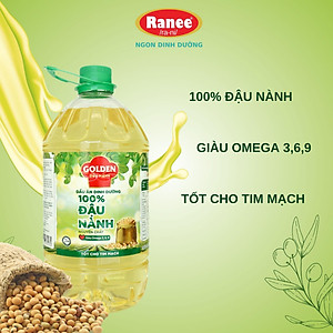 Thùng Dầu Đậu Nành cao cấp Golden 5 lít (5 lít/chai x 4 chai)