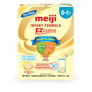 Sản Phẩm Dinh Dưỡng Công Thức Meiji Infant Formula EZcube - Nhập khẩu chính hãng (540g)
