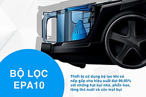 Máy Hút Bụi Philips FC9350 (1800W) - Đen - Hàng chính hãng