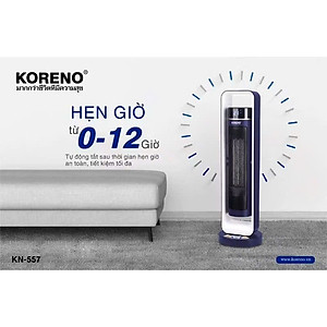 Sưởi gốm Koreno ,có điều khiển, không khô da,không chói mắt hàng chính hãng