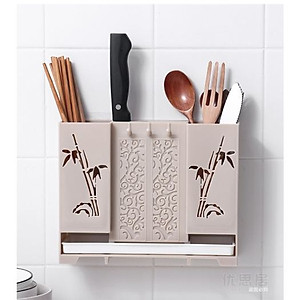 Kệ Cắm Dao Trúc Xinh : Kệ Đũa Muỗng Dán Tường , Để Bàn - Chính Hãng 