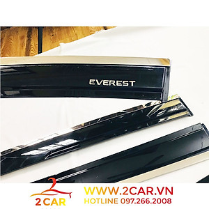 Vè che mưa Xe Ford Everest 2023, 2017-2021 Chỉ inox cao cấp