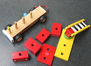 Đồ chơi gỗ Winwintoys - Xe thang lắp ráp