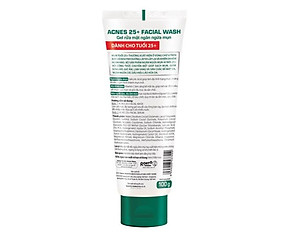Sữa rửa mặt ngăn ngừa mụn dạng gel Acnes 25+ Facial Wash 100g