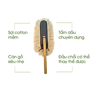 Đầu chổi thay thế cho chổi lau ô tô, có tầm dầu chuyên dụng, quét bụi, bảo vệ sơn xe TÂM LUÂN Chổi lau tẩm dầu - Hàng chính hãng