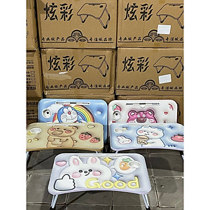 Bàn Học Gấp Gọn Có Khe Để Điện Thoại, Máy Tính Bảng, Khay Để Ly - Hàng Loại 1 (Giao ngẫu nhiên)