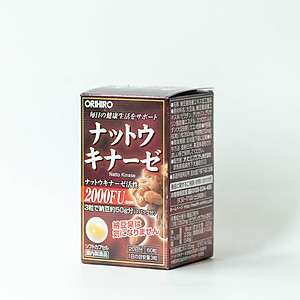 Viên uống Natto Kinase Orihiro Nhật Bản, tăng tuần hoàn máu,  ngăn ngừa tai biến, chống đột quỵ 60 viên/hộp - HÀNG CHÍNH HÃNG
