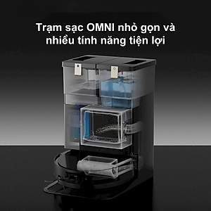 Robot Hút Bụi Lau Nhà Ecovacs X8 Pro 18.000Pa Giặt Nước Nóng, Xòe Giẻ - Hàng Chính Hãng