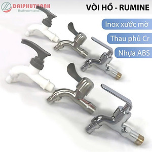 Vòi Hồ Vòi Xả Nước Rumine Gắn Tường - Nhiều mẫu, nhiều chất liệu Inox, thau, nhựa,..