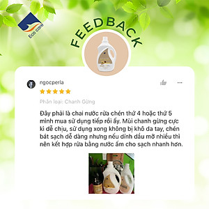 Nước rửa chén hữu cơ Bồ hòn Ecocare tinh dầu Chanh Gừng 4000ml