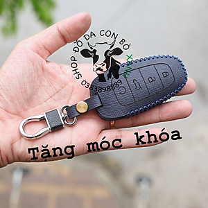 Bao da dành cho chìa khoá Hyundai SantaFe 2021 2022 FL handmade da thật 011