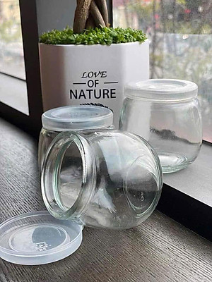 Hũ thủy tinh làm sữa chua 200ml dáng béo bụng , hũ thủy tinh đựng hương liệu, mật ong, làm sữa chua