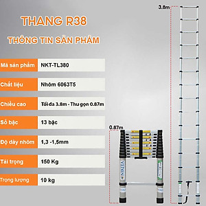 Thang nhôm rút đơn Nikita R38