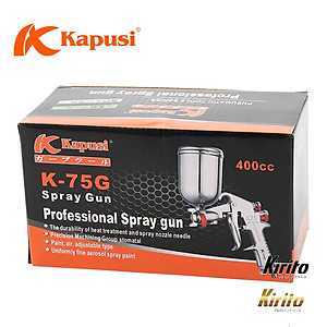 Súng phun sơn khí nén có chỉnh gió Kapusi Japan, đầu béc 1.5mm, 4 và 10 lỗ péc phun