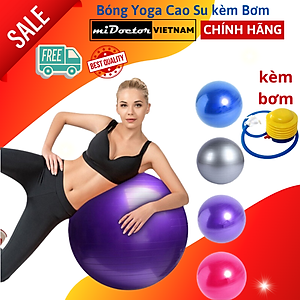 Bóng Yoga tròn cỡ đại chọn cỡ 45cm, 65cm cao cấp - Hàng chính hãng miDoctor