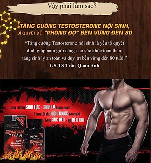 Thực phẩm chức năng hỗ trợ tăng cường sức khỏe nam giới Spartan Titan Damode lọ 30 viên