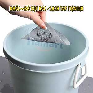 SET 10 Miếng Lưới Lọc Rác Nhà Tắm Chặn Côn Trùng Dán Nắp Cống Thoát Nước Sàn Bồn Rửa Bát Chống Tắc Nghẽn