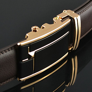 Thắt lưng nam cao cấp AT Leather P110 - Nâu