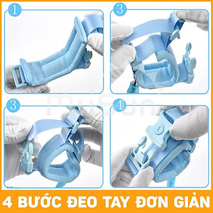 Dây đai vòng đeo tay dắt bé đi dạo, phản quảng có khóa an toàn chống lạc cho trẻ em MySun