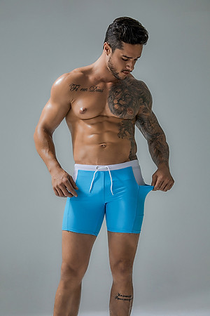 Quần Bơi Nam Boxer Có Túi CLEACCO DEENYT Chất Liệu Nylon Cao Cấp , Chống Thấm , Nhanh Khô Form Fitness Thời Trang (Tặng kèm nón bơi + bịt tai silicon) - Hàng Chính Hãng