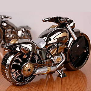 Đồng Hồ Báo Thức Để Bàn Kiểu Dáng Xe Phân Khối Lớn KhoNCC Hàng Chính Hãng - KDHS-561-DPKL (Vàng, Bạc)