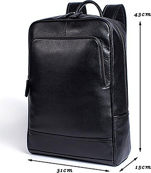 Balo Nam Da Bò Cao Cấp - BHM8110 Ba lô laptop 15.6inch, nhiều ngăn phụ kiện