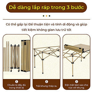 Bàn cắm trại dã ngoại gấp gọn TSD 120cm có thể gập lại ,đa năng,dễ mang theo, dã ngoại