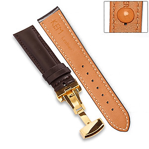 Dây Đồng Hồ Da Bò Italy Cao Cấp Màu Nâu Size 15/17/19/21/23/25mm - Dây Da Đồng Hồ Da Bò Thật 100%, Bảo Hành 12T