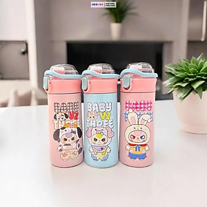 Bình nước giữ nhiệt hoạ tiết Baby Three cho bé dung tích 500ml - giao họa tiết ngẫu nhiên