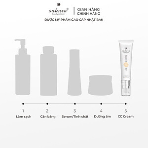 Kem Trang Điểm Chống Nắng Sakura CC Cream Flawless Control Base (40ml)