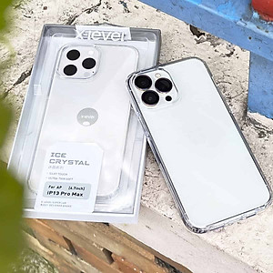 Ốp lưng giảm sốc chống va đập chống ố vàng cho iPhone 15 Pro Max / 15 Pro / 15 Plus / iP 15 hiệu X-level ICE Crystal trang bị đệm khí ẩn bốn góc, Mặt lưng PC chống ố vàng - Hàng nhập khẩu