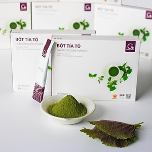 Bột Tía Tô Sấy Lạnh Nguyên Chất Quảng Thanh Hộp 45g  - Giảm mụn, mờ thâm nám, giảm gút, giảm cảm cúm, làm đẹp