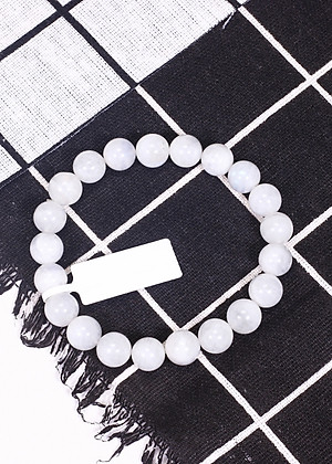 Vòng tay đá xà cừ trắng mệnh thủy, kim - Ngọc Quý Gemstones