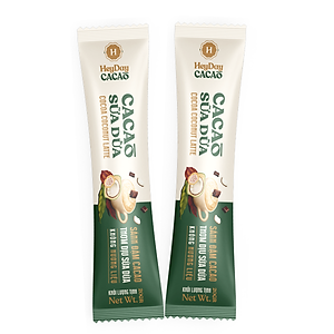 Bột Cacao Sữa Dừa Heyday - Hộp Giấy 12 Gói Tiện Lợi 20g - Bột cacao sữa dừa tự nhiên, thuần chay - Heyday Cacao