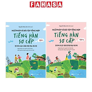 Sách - Bộ Sách Ngữ Pháp Và Bài Tập Tổng Hợp Tiếng Hàn Sơ Cấp - Tập 1 + Tập 2 (Bộ 2 Cuốn)