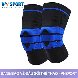 Băng Bảo Vệ Khớp Gối Thể Thao 360º VN017 | ATHLETE'S KNEE PROTECTOR ( 1 ĐÔI ). Phù hợp đá banh, chạy bộ, bóng chuyền, bóng rổ, cầu lông, leo núi, đạp xe, tập luyện thể hình, chấn thương đau nhức gối