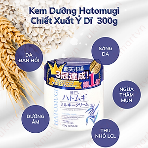 Kem Dưỡng Hatomugi Chiết Xuất Ý Dĩ Làm Sáng Da 300g Moisturizing Conditioning The Milky Cream