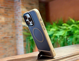 Ốp lưng cho iPhone 16 Pro , iPhone 16 Pro Max hiệu Likgus VALOR hỗ trợ sạc từ , lưng nhám viền màu có giá đỡ kim loại , chống sốc chống va dập thời trang cao cấp - Hàng chính hãng