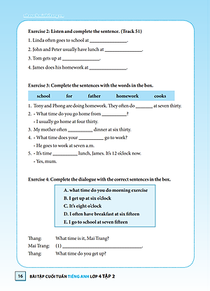 Sách Bài Tập Cuối Tuần Tiếng Anh Lớp 4 Tập 1 - Có Đáp Án (Tái Bản Lần 1-2020)