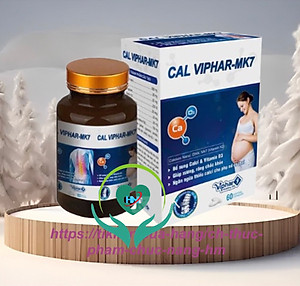￼CAL VIPHAR MK7 - Giúp  xương và răng chắc khỏe- Dùng cho phụ nữ có thai và cho con bú (Hộp 30 viên), vinaphar