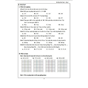 Bài Tập Tuần Toán 3 - Tập 1