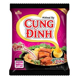 Thùng 30 Gói Mì Khoai Tây Cung Đình Hương Vị Sườn Hầm Ngũ quả