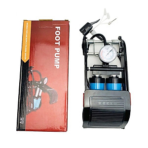Bơm đạp chân đa năng 2 piston - Bơm hơi dùng cho ô tô, xe máy, bơm phao, bóng