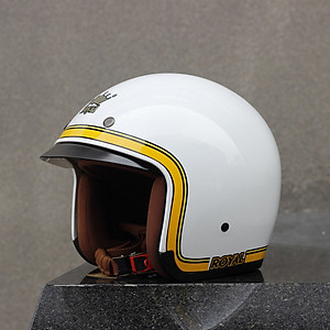 Mũ Bảo Hiểm Royal M139 Kính Âm Tem V10 Trắng
