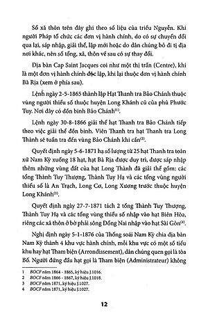 Sách Địa Chí Hành Chính Các Tỉnh Nam Kỳ Thời Pháp Thuộc (1859 - 1954)