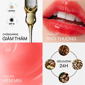 Son dưỡng môi thuần chay có màu GLAMRR Q VEGAN SUPER LIP BALM 4.5g by Gilaa