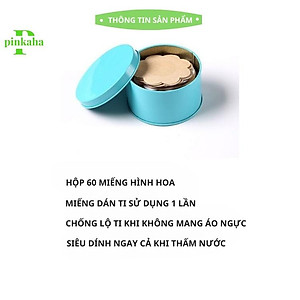 Hộp 60 Miếng Dán Ngực Giấy Dùng 1 Lần Hình Hoa Siêu Bám Dính Thông Hơi Thoáng Mát 307