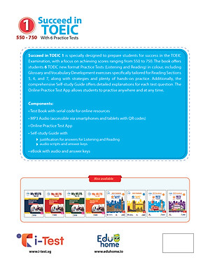Succeed in TOEIC 1 (550-750) with 6 Practice Tests - New Revised format 2018