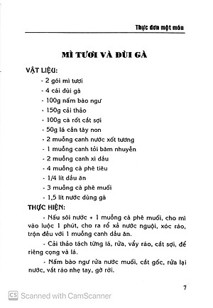 Sách Thực Đơn Một Món Nhanh, Ngon, Tiện Lợi